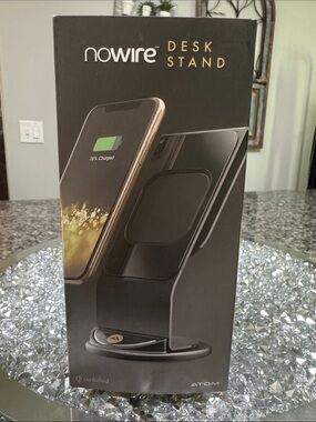 Nowire Desk Stand Wireless Charger - Black NEW